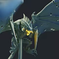 Dragon Shaped Fantasy Sculpture Carving With Detailed Wings And Claws On Round Base