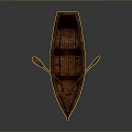 Vintage Christopher Bridge Wooden Boat With Wooden Oar And Classic Design