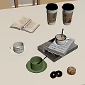 Cozy Lifestyle Books Display With Open Pages Stacked Copies Coffee Cups And Cookies