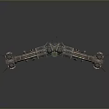 Detailed Sci Fi Spaceship Model With Mechanical Structure And Engine Parts