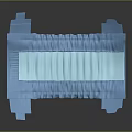 Blue Folded Textured Fashion Accessory With Soft Fabric For Daily Wear