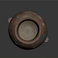 Hand Carved Terracotta Vase With Reddish Brown Textured Surface And Spout Design