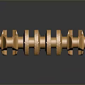 Elegant Copper Metal Decor Chain For Home With Shiny Finish And Black Placement Surface