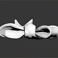 Fashionable Elegant Jewelry Accessory With Delicate White Bow Design And Shiny Finish
