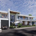 Modern single-family villa self-built 2 floors 3d model