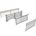 Metal Railings With Various Designs Including Horizontal Bars Vertical Grilles And Wooden Handrail