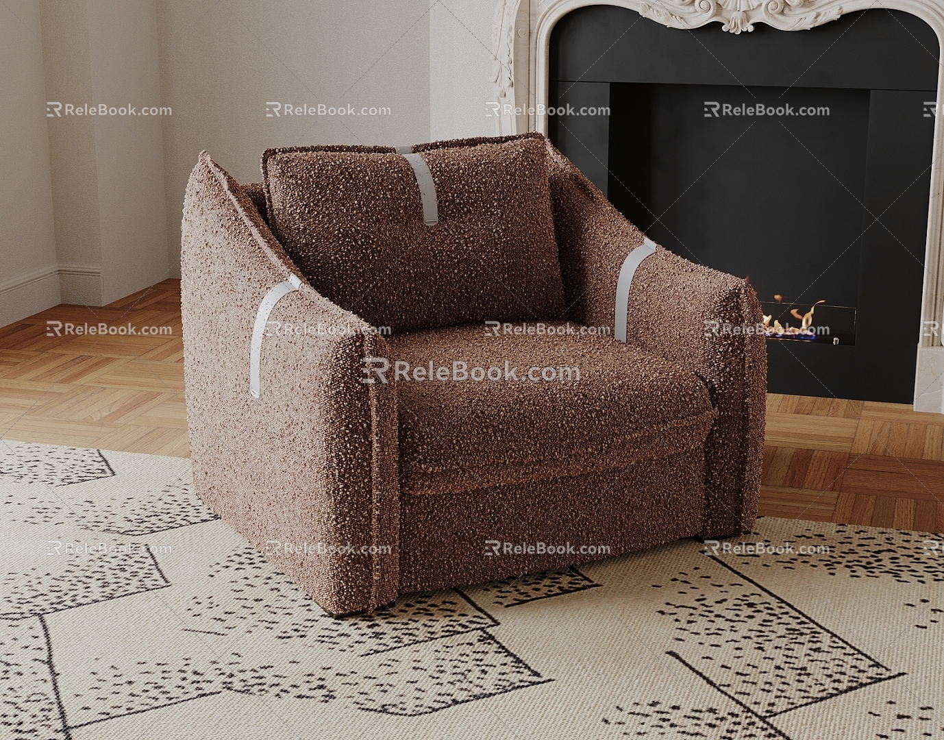 Casual Sofa Leisure Chair Single Sofa Lazy Sofa 3d model