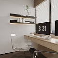 Modern study 3d model