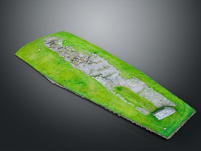 Modern Pebble Road Pebble Road Pebble Road 3d model