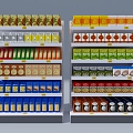 snack shelf supermarket shelf display rack 3d model