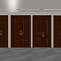 American Style Door Entry Door Bedroom Door 3d model