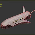 NASA Space Shuttle Model Equipment With White Exterior Wing And Tail Structure 3d model