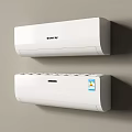 Modern White Wall Mounted Air Conditioner Fan Units With Sleek Home Interior Design
