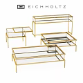Elegant Modern Dining Tables With Gold Metal Frame And Glass Top Designs