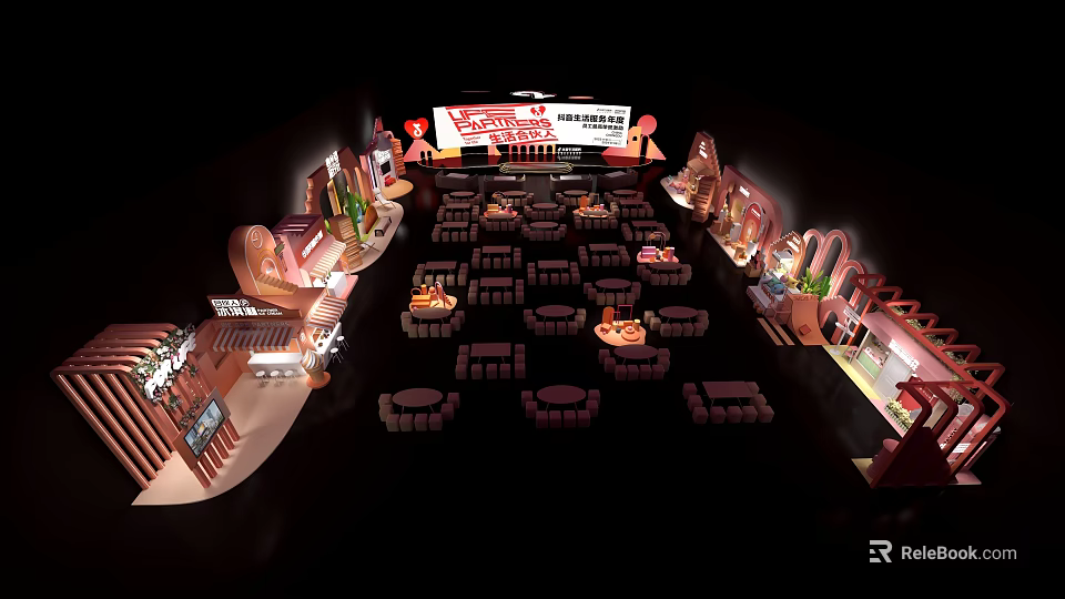Modern Liquor and Tobacco Store Interior With Well Arranged Wine Racks And Cigarette Displays 3d model 