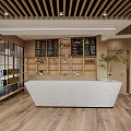 Modern Cafe Front Hall 3d model