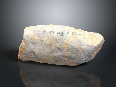 Natural Raw Wood Stone Material With Gray Brown Texture And Rough Surface 3d model