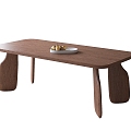 Solid Wood Dining Table Desk Tea Table 3d model