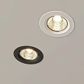Modern White and Black Recessed Downlights Spotlights for Ceiling Home Lighting
