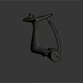 Ancient Bronze Daily Life Item With Unique Shape And Textured Surface