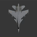 Detailed Gray Military Fighter Jet Model With Cockpit And Wings Design