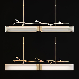 Light Luxury Chandelier Combination 3d model