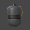 Tactical Military Weapon With Orange Handle Green Indicator Lights And Military Label