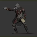 Modern Game Character Mandalorian Star Wars Character Star Wars Heroes Space Warrior 3d model