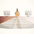 Modern reception desk 3d model