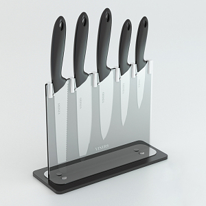 modern knife table knife 3d model