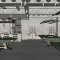 Modern Billiard Room Interior With Green Felt Pool Tables Hanging Lights And Cue Racks