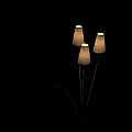 Multiple Modern Floor Lamps With Linen Shades And Metal Stands For Living Room Interior