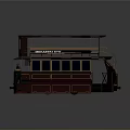 Vintage Melbourne Victoria Tramways Double Decker Train with Open Top Wooden Seats Red Black Design