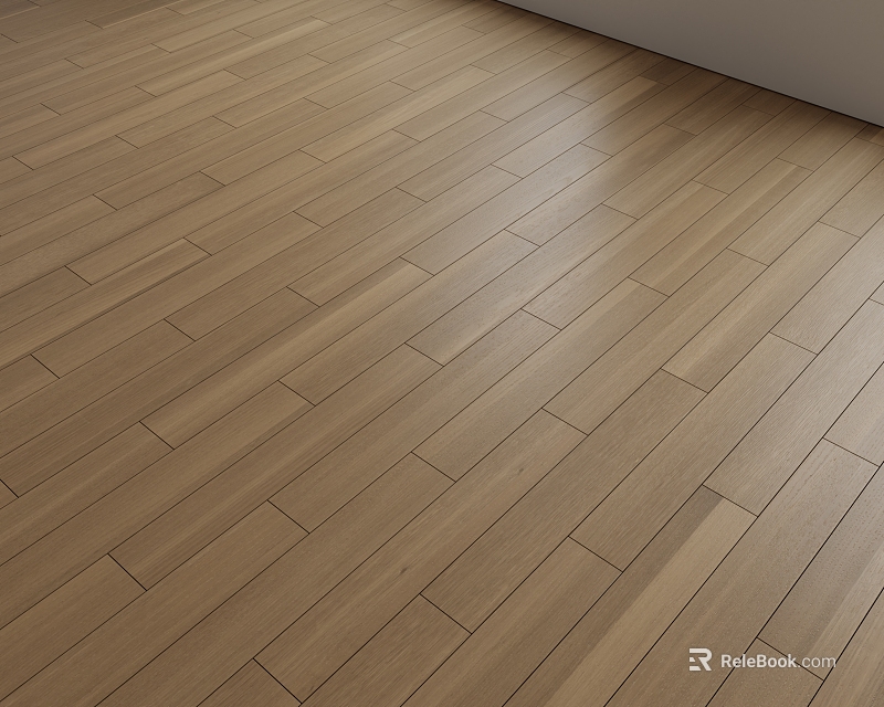 Modern Wooden Floor With Natural Wood Grain And Smooth Surface For Home Interiors 3d model 