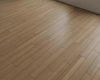 Modern Wooden Floor With Natural Wood Grain And Smooth Surface For Home Interiors 3d model