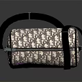 Stylish Patterned Duffel Bag With Purple Green Accents And Black Strap