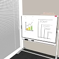 MinotLi Whiteboard With Stand Displaying Charts And Numbers In Home Office Room