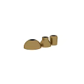 Modern Gold Brass Wall Sconces With Three Round Shade Design