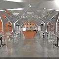 Modern Bar Interior With Wooden Counter Leather Seats And Ambient Lighting Design