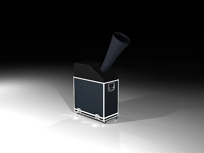Professional Commercial Speaker Equipment With Black Cabinet Horn And Metal Frame Design 3d model