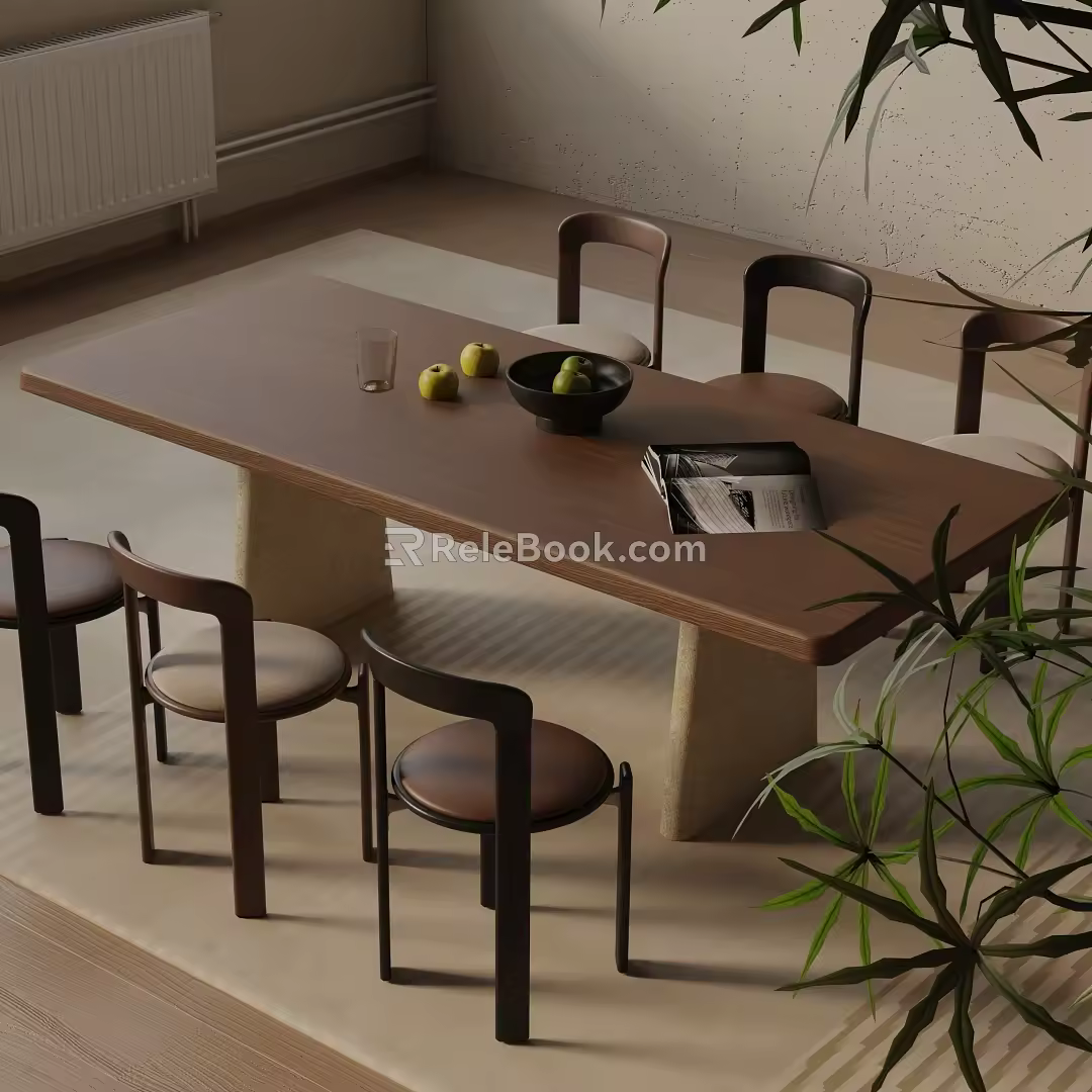 Modern table combination 3d model
