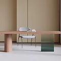 Modern desk and chair combination 3d model
