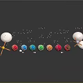 Snowman snowman snow children snow fox winter scene that animation character animation character 3d model