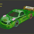 Toyota Race Pickup Truck With Pennzoil Sponsor Logos And Rear Spoiler