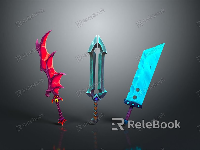 Final Fantasy Big Swords Final Fantasy Weapon Knife Magic Knife Weapon Cold Weapon Realistic model