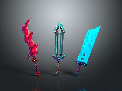 Final Fantasy Big Swords Final Fantasy Weapon Knife Magic Knife Weapon Cold Weapon Realistic 3d model