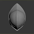 Classic Metallic Medieval Armor Helmet With Smooth Surface And Reflective Finish