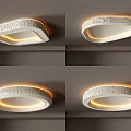 Modern Ceiling Lights With Intricate Carved Patterns And Warm Illumination 3d model