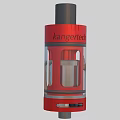 Kangertech Red Industrial Equipment Featuring Cylindrical Design Transparent Section And Visible Internal Components