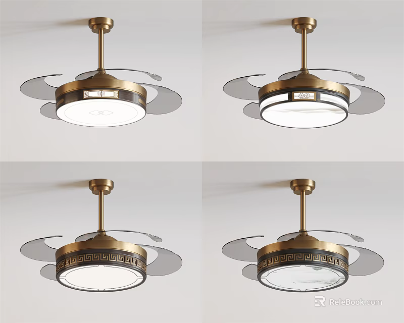 Modern Air Conditioning Fan With Ceiling Mount Design And Efficient Cooling Function 3d model 